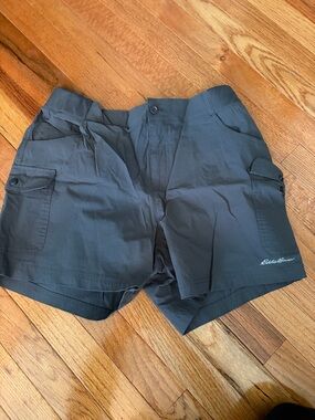 Eddie Bauer Charcoal Gray Performance Cargo Shorts